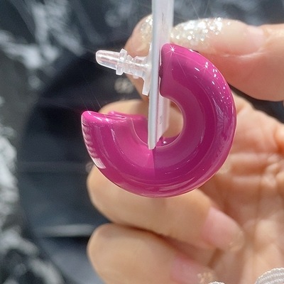 新款高级感马卡龙色耳环925银针