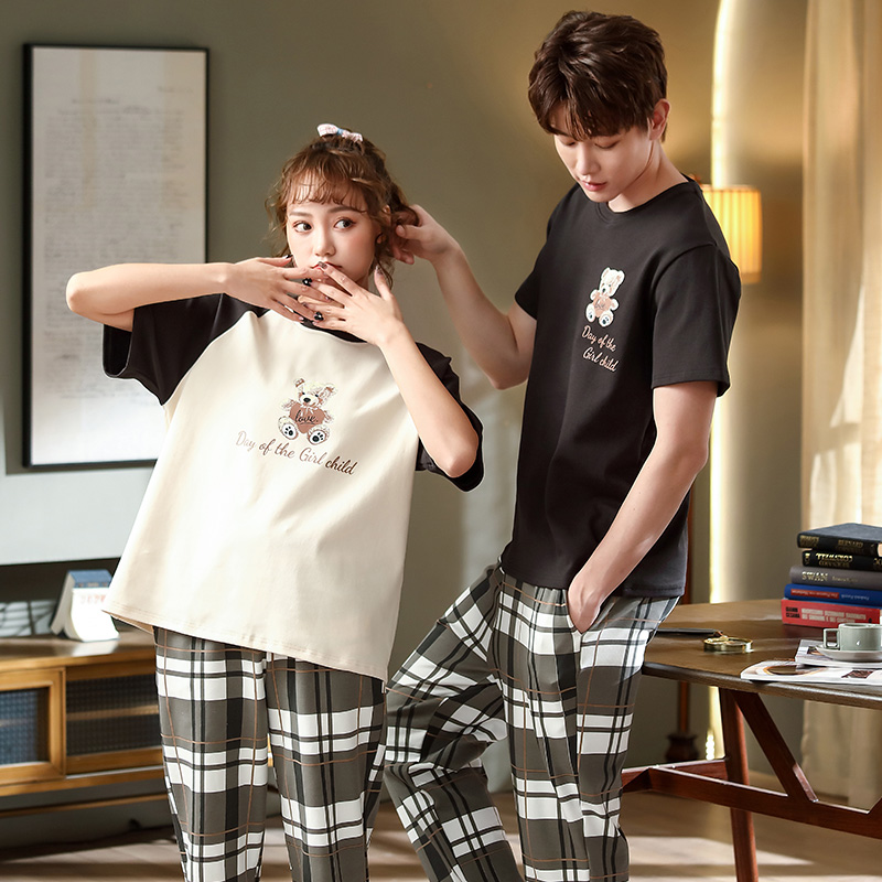 AI Shang's real photos of couples' pajamas in spring and summer