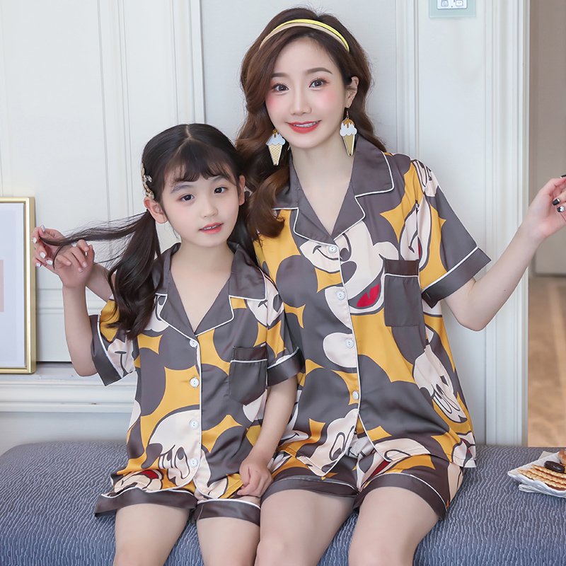 Real shot summer forged face pajamas for boys and girls