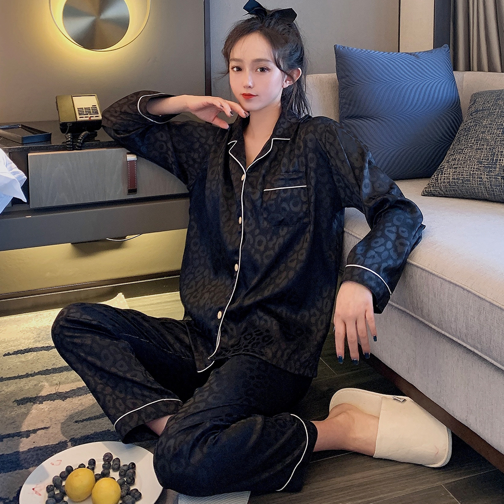 AI Shang's real jacquard silk pajamas new style net red spring long sleeves