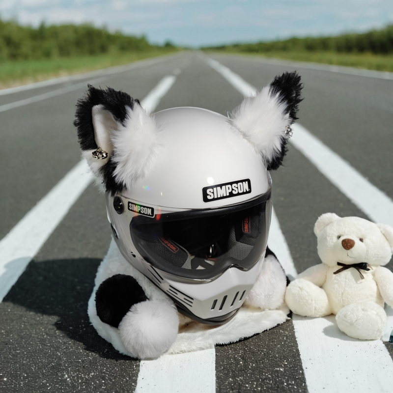 可爱毛绒网红立体猫耳朵头盔装饰