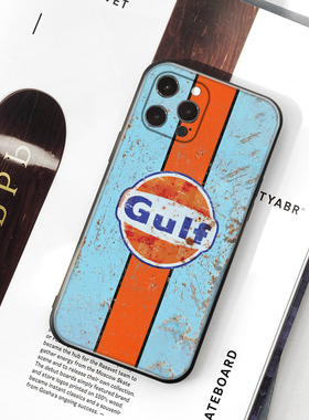 复古GULF适用苹果14Pro华为Mate40海湾石油IQOO10三星S22U手机壳