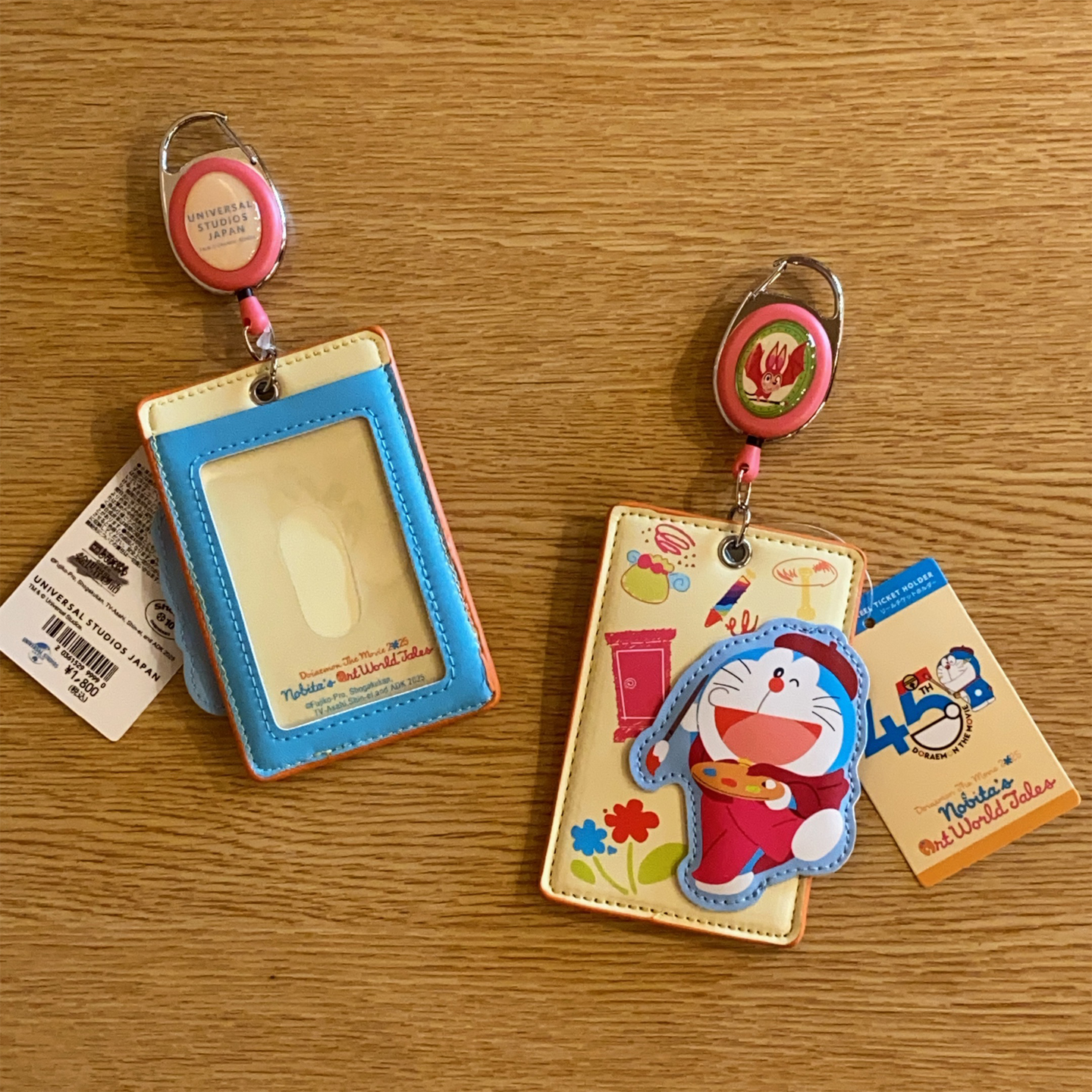 日系卡通可爱蓝胖子PU卡套包挂件