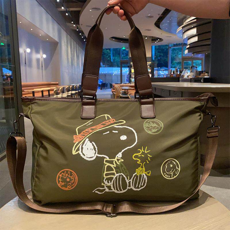 日系可爱卡通狗狗短途旅行包大容量手提单肩斜挎收纳行李袋健身包