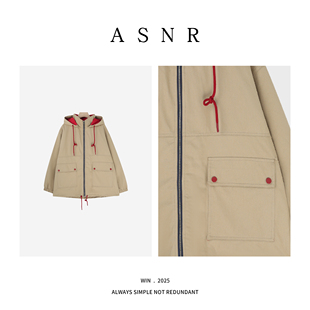 BRAID｜衣长66 连帽立领工装夹棉外套107AE