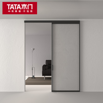 TATA木门厨房推拉门铝合金门折叠隐形门玻璃门推拉隔断门LB105-T