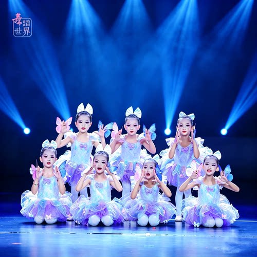 儿童芭蕾舞裙女童小天鹅亮片公主蓬蓬裙可爱纱裙舞台演出表演服装