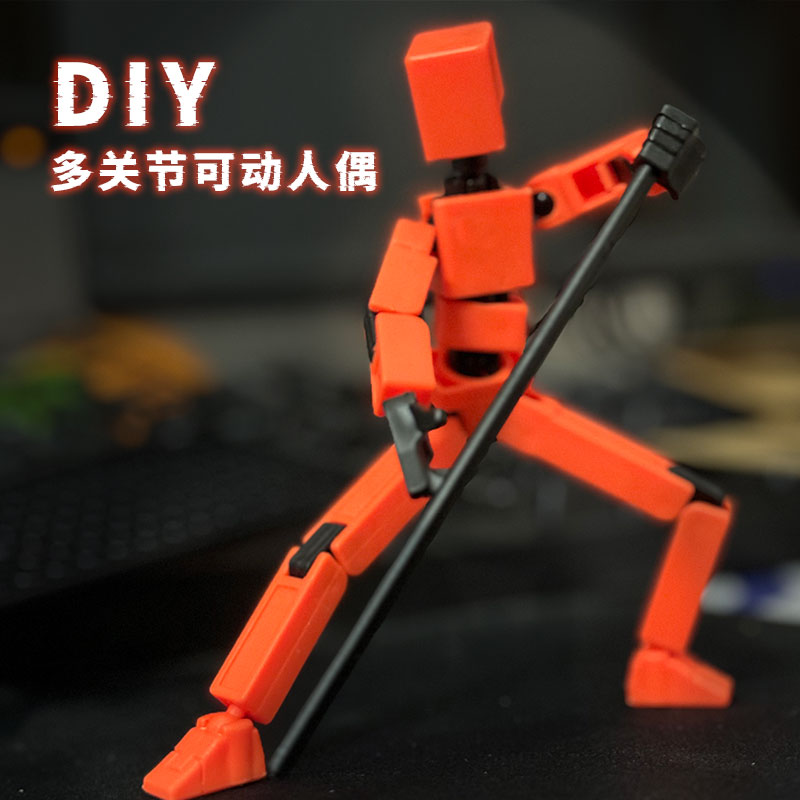 DIY多关节可动人偶积木玩具拼装模型机器人地狱级3D打印机甲男孩 玩具/童车/益智/积木/模型 普通塑料积木 原图主图