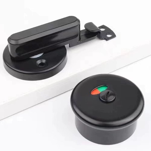 公共卫生间隔断五金配件厕所连接件304不锈钢有无人指示门锁门扣