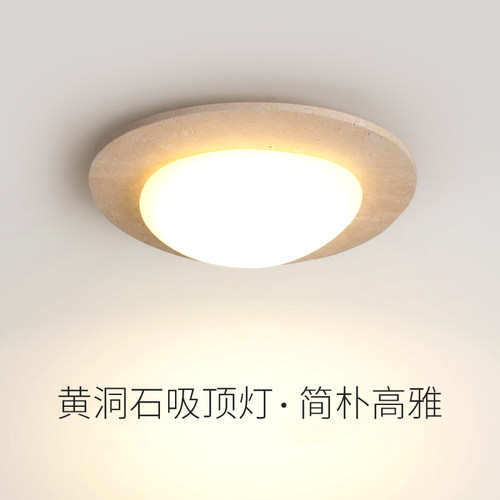 主卧室吸顶灯中古风设计高级感创意椭圆形房间LED诧寂风2025新款