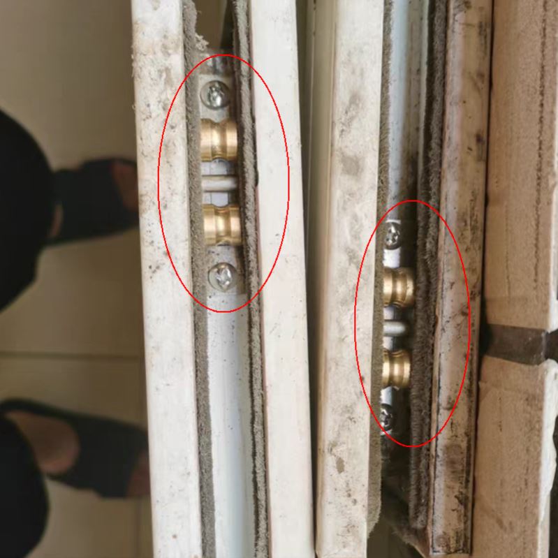 77不锈钢铜平轮凹轮塑钢门窗滑轮88推拉窗户滚轮移门移窗轮子配件