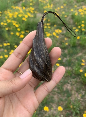 天然沉香木吊坠项链随形钥匙扣