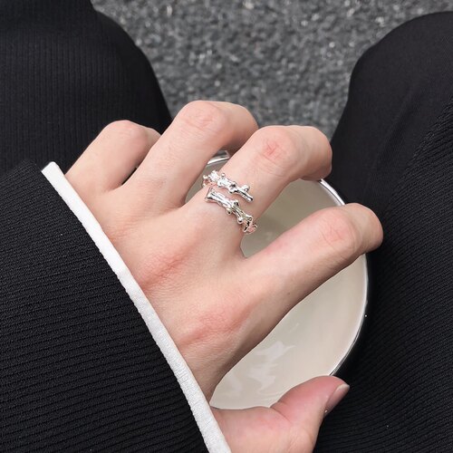 不规则冷淡风戒指男女小众设计