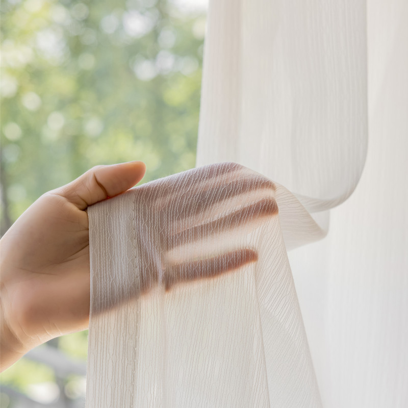 波纹 点睛加工定制窗帘透光不透人树皮纹理轻奢自然现代简约窗纱,居家布艺,定制窗帘,淘宝优惠券,粉丝福利购,淘宝优惠卷