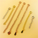 项链加长弹簧扣延长链尾链女925银手链diy配件调节链条接长锁骨链