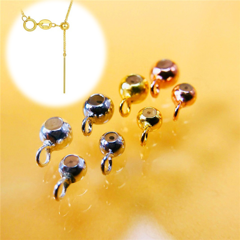 路路通定位珠DIY925纯银项链伸缩