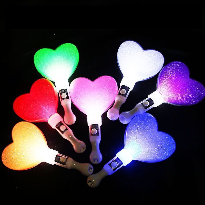 闪光爱心荧光棒变色 LED灯牌气氛活演唱会道具演出活动助威派对棒