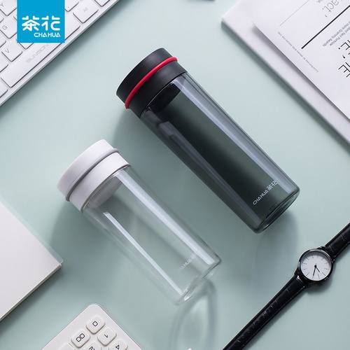 茶花水杯密封运动水壶男女随手杯