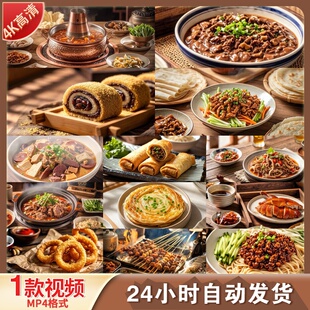 高清北京美食冰糖葫芦羊蝎子饺子爆肚炒肝豆汁烤鸭炸酱面视频素材