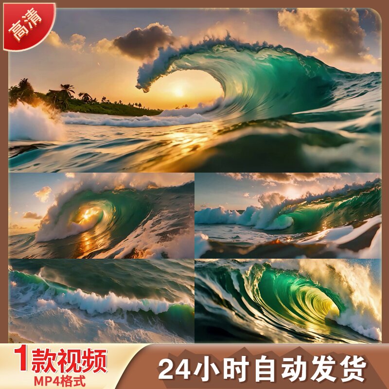 巨浪滔天风暴海洋灾难场景实拍特效LED舞台背景视频剪辑素材 - 实物图