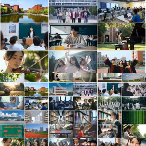 大学生校园生活大学教育教师节演讲背景开学宣传片AI高清视频素材