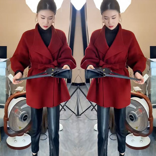 2024秋冬新款小个子网红爆款尼子大衣女装气质百搭显瘦中长款外套