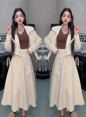 短款外套+半身裙套装气质显瘦女