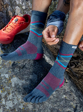 Injinji五指袜长筒加厚coolmax防水泡防滑户外徒步马拉松越野跑步