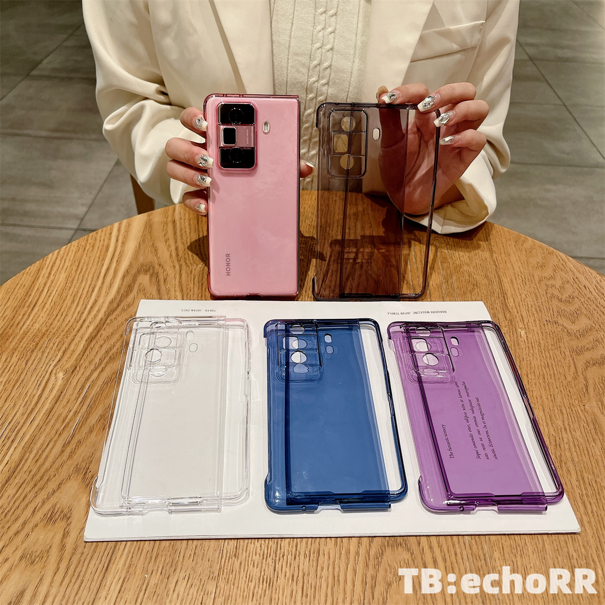 适用于荣耀MagicVs3手机壳 折叠屏保护套 Vs2 Vs 水晶高清透明 磁吸圈 简约 全包防摔 商务