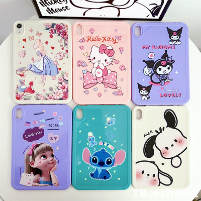 适用于iPadMini6平板保护套可爱卡通亮面相框Air6/5/4全包防摔10.9寸iPad10/9/8/7/6/5气囊边Pro11寸2024软壳