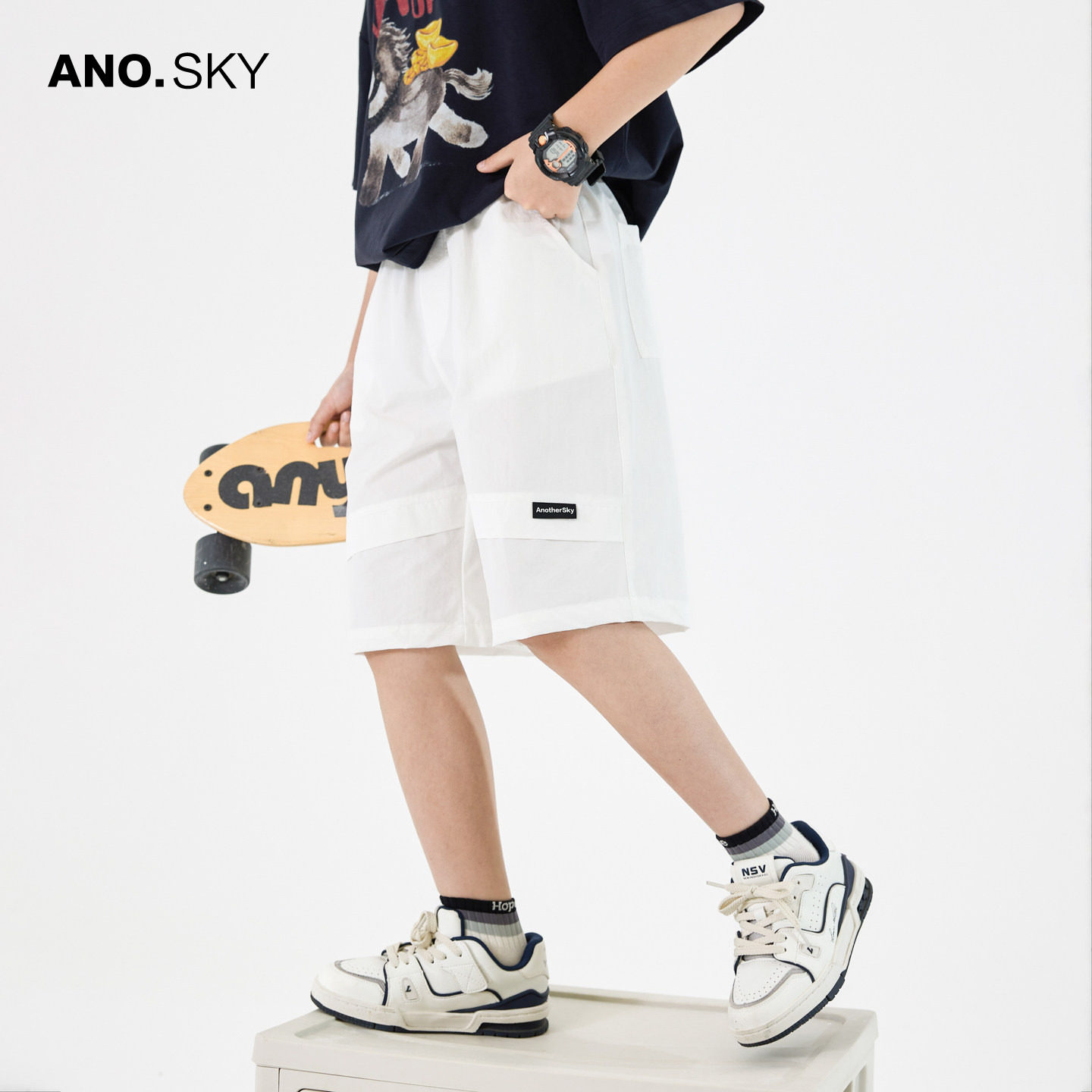 anothersky男童裤子夏季