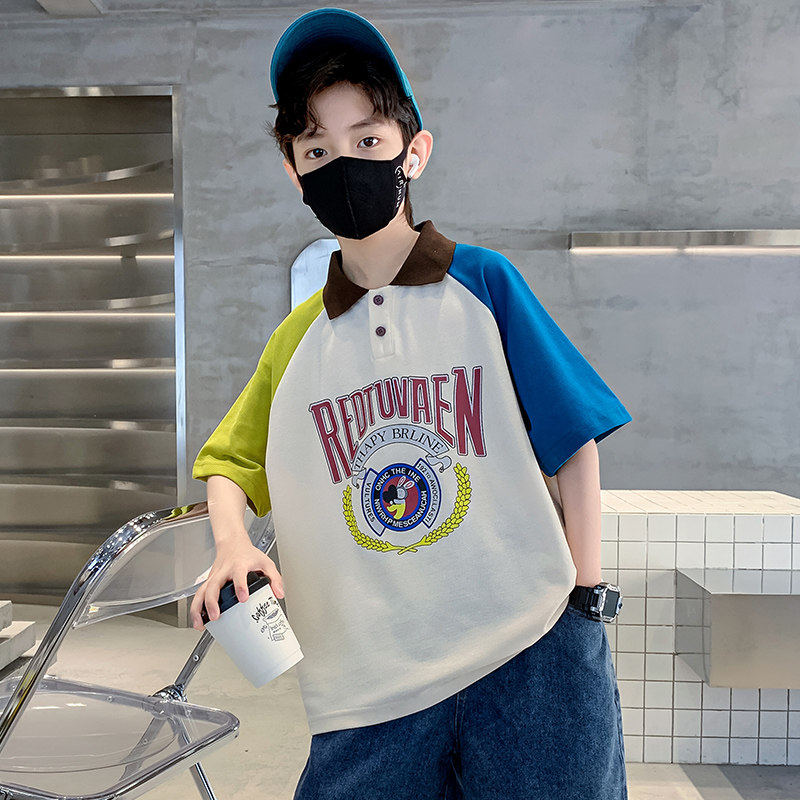 Jkids韩国男童短袖t恤夏装2026新款中大童男孩夏季纯棉半袖POLO衫