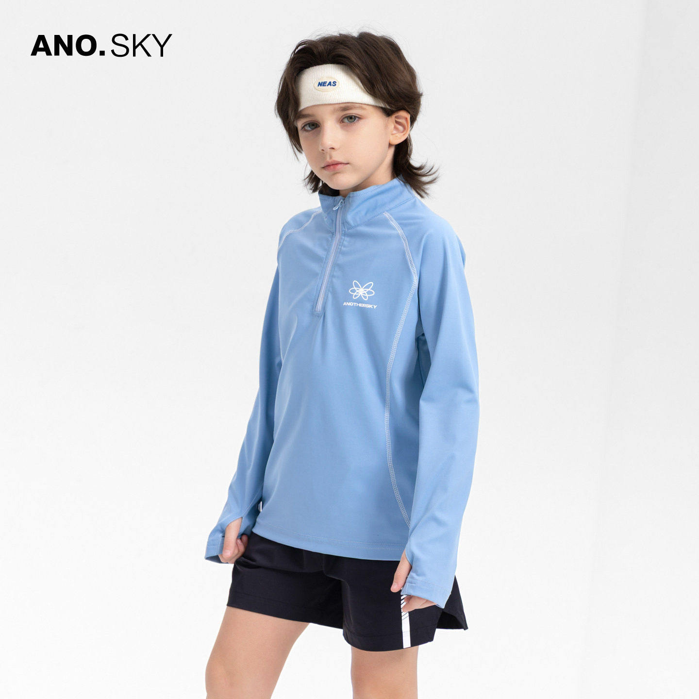 anothersky 男童春夏打底衫户外运动t恤2026新款儿童春装长袖上衣