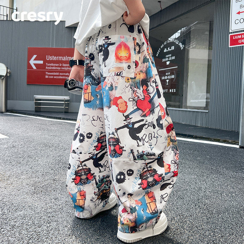 韩国CRESRY童装男童冰丝防蚊裤夏季2026新款儿童夏天凉感炸街裤子