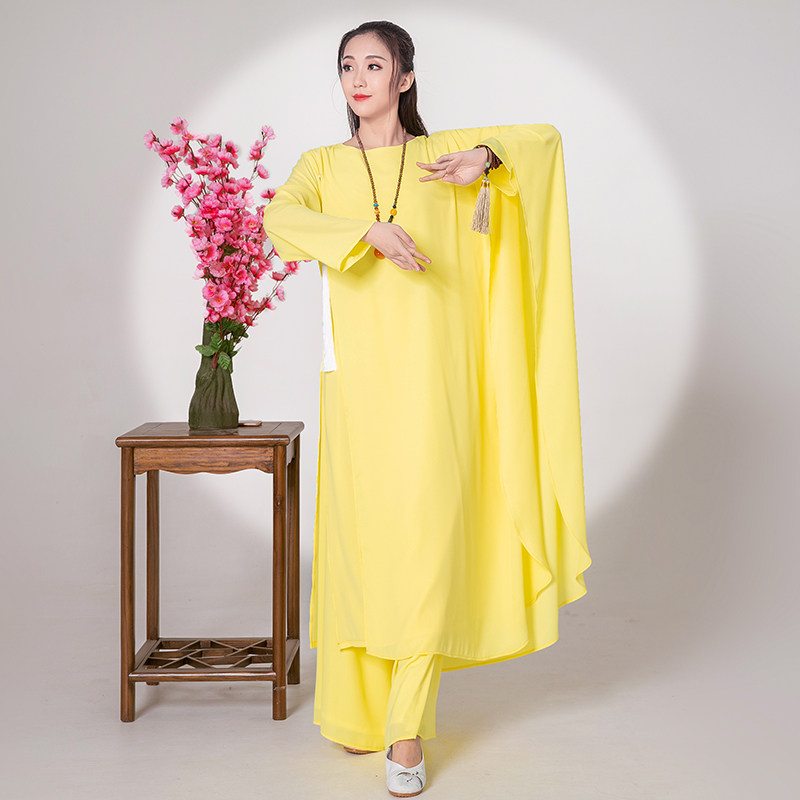 禅舞服女中国风套装禅意超仙飘逸连衣裙中式茶服禅服宽松两件套