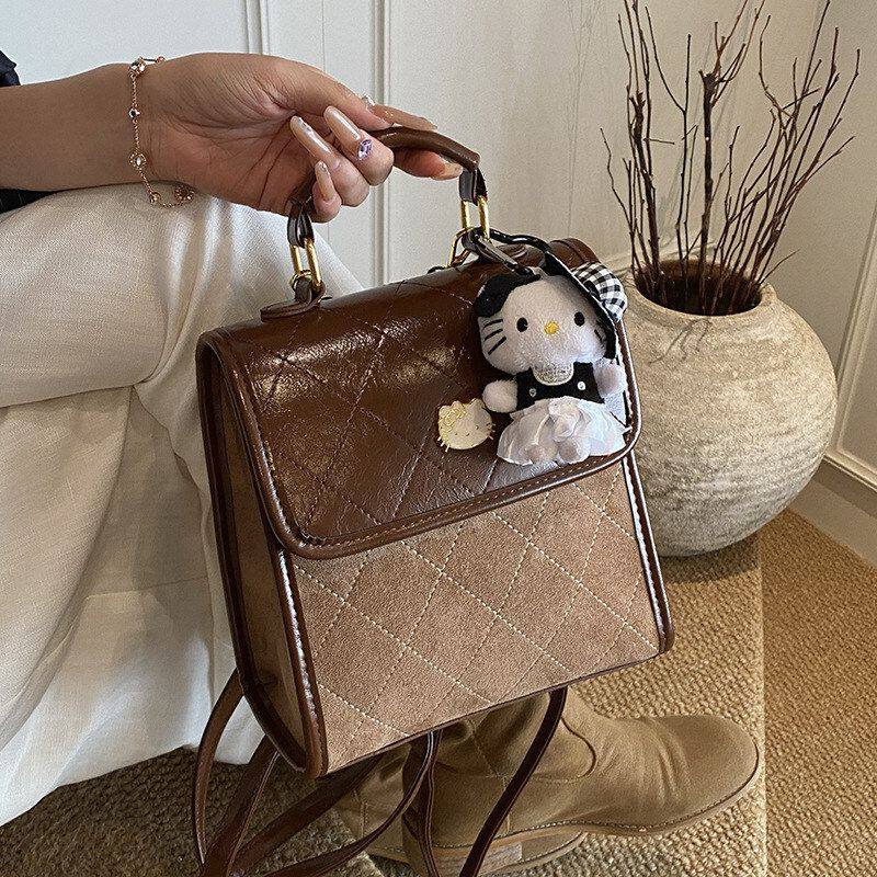 女式高级感复古磨砂2026双肩包书包小百搭新款通勤迷你精致后背包