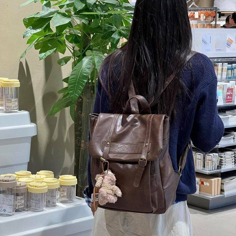 新款2025今年包女流行书包双肩包大容量超火轻奢小众大容量高级感