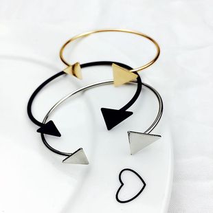百搭金属三角简约时尚 学生细手镯开口手环 女士手镯简洁韩版