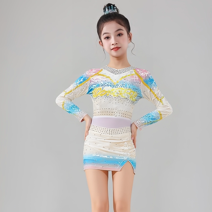 啦啦队服女儿童演出服啦啦操舞蹈比赛服运动会健美操表演服爵士舞