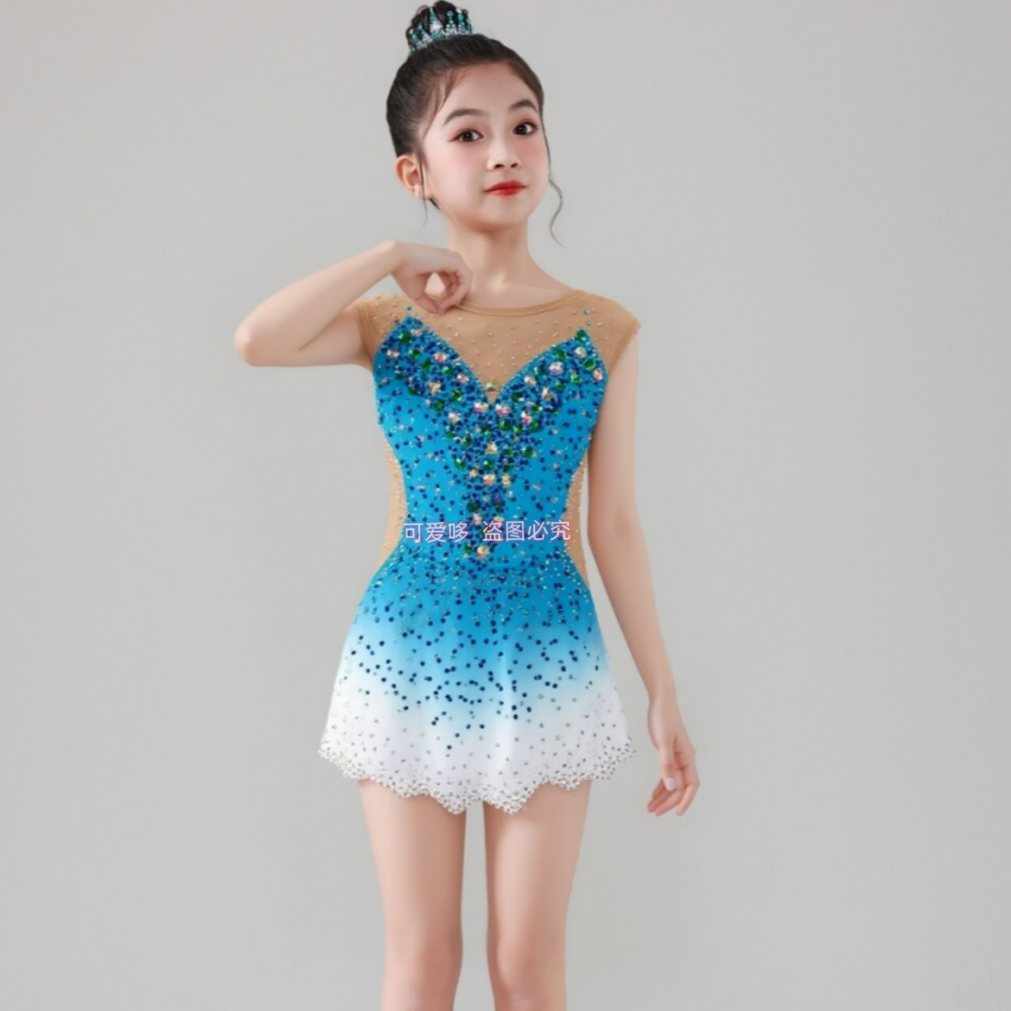 艺术体操服儿童演出女童专业比赛表演服少儿考级技巧舞台啦啦操服