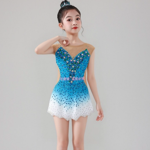 艺术体操服儿童演出女童专业比赛表演服少儿考级技巧舞台啦啦操服