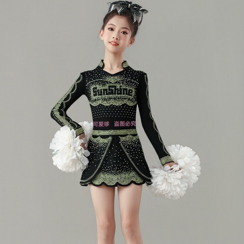 新款儿童花球拉拉操比赛服装校园啦啦队表演服装专业啦啦操服装女