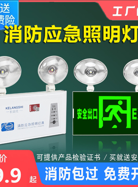 新国标消防应急灯 LED二合一安全出口指示牌疏散灯充电应急照明灯