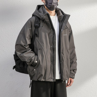 重磅高充白鸭绒羽绒服男士连帽加绒加厚保暖冬季休闲派克服男外套