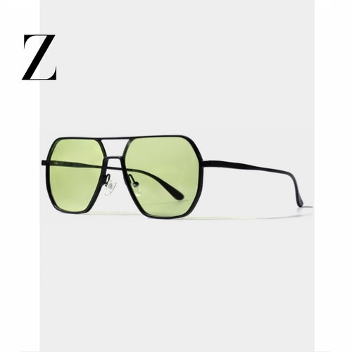 牛油果绿近视大框墨镜男变色大脸