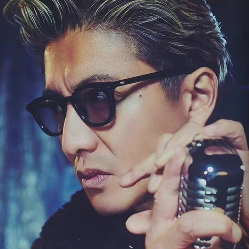 木村拓哉复古浅色墨镜男日本手工