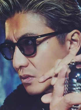 木村拓哉复古浅色墨镜男日本手工