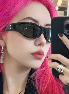 复古前卫时髦连体墨镜jennie同款