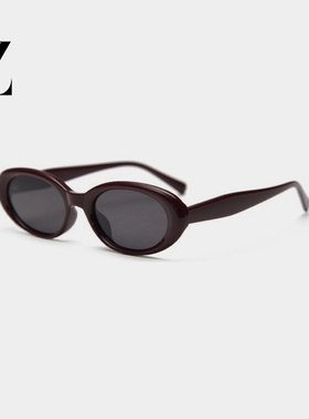 韩系酒红色墨镜2024新款太阳镜女