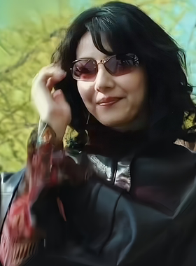 森中有林高圆圆同款无框镶钻墨镜女渐变茶复古时尚法式猫眼太阳镜